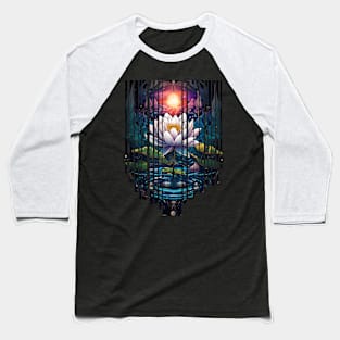Lotus Shred Design Baseball T-Shirt